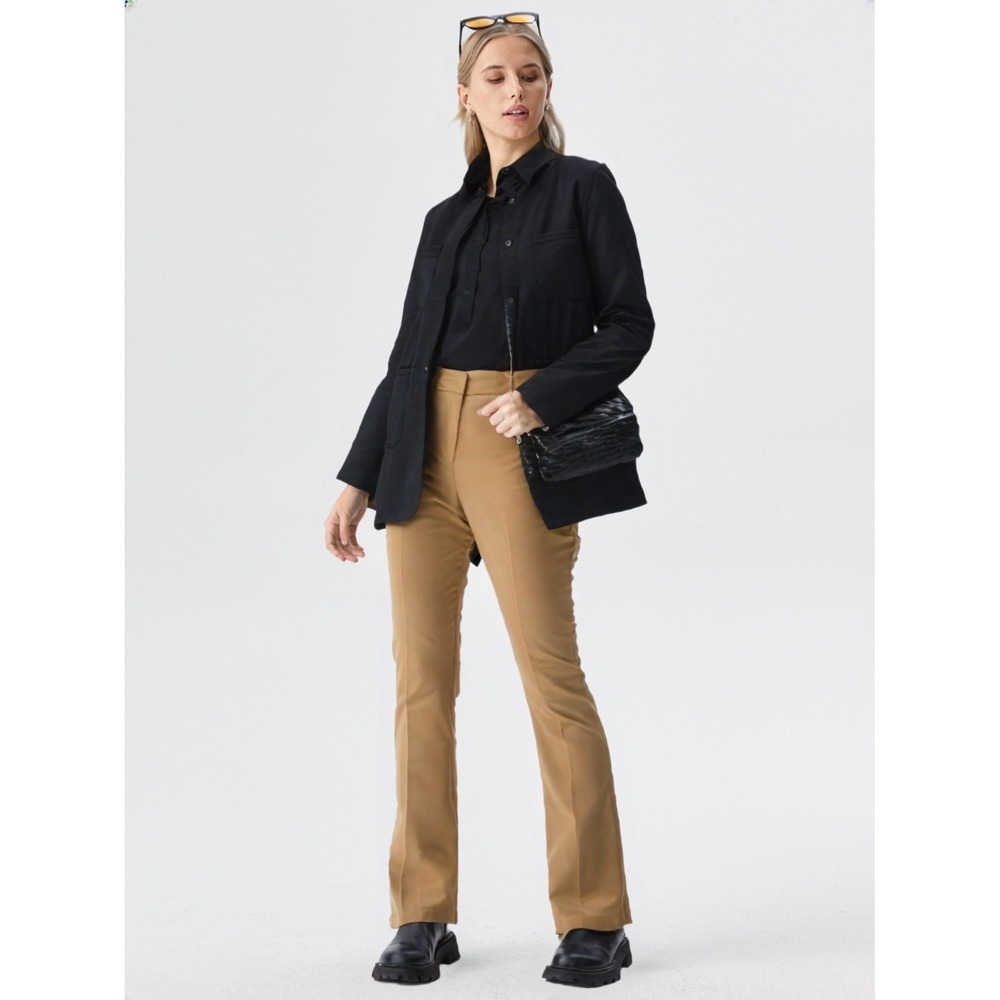 Calvin Klein Pants Womens 2 Gold Straight Leg‎ Career Flat Front Trouser NWT